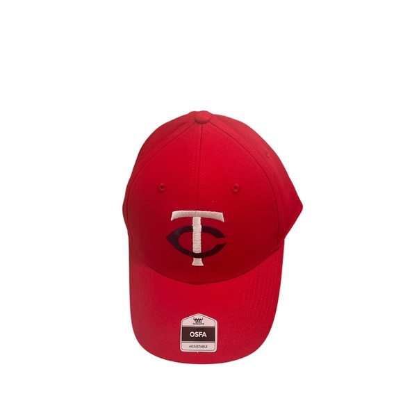 Cap Mens, red and White Hat with TC Logo - Picture 3 of 4